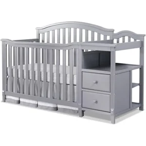 Convertible Crib, Changing Table, and Two Drawers