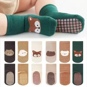 6 Pairs Non-Slip Socks Cute