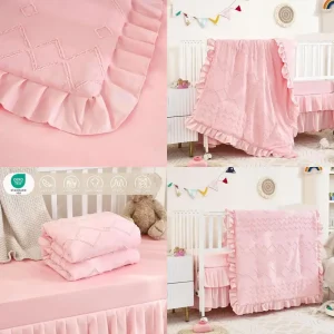 Light Pink 3-Piece Crib Set