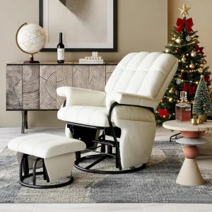 Glider Rocking Chair with Ottoman