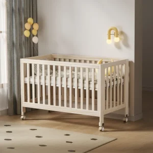 11-in-1 Convertible Baby Crib With Removable Wheels