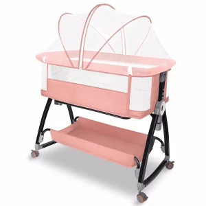 Baby Bedside Bassinet with 360° Wheel